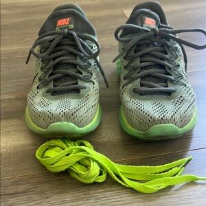 Nike Gray and Lime Green Running Shoes